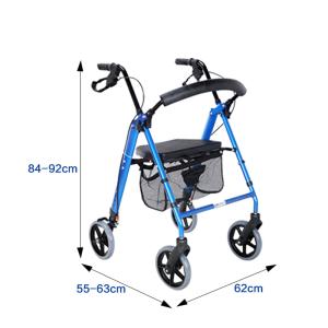 rollator walker with seat and brakes